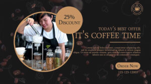 پروژه افترافکت تیزر تبلیغاتی کافی شاپ Coffee Shop Promo