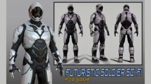 مدل سه بعدی کاراکتر سرباز Futuristic Soldier Sci-Fi