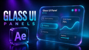 پروژه افترافکت Glowing Glass UI Panel Maker