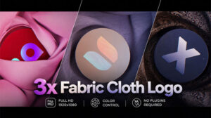 پروژه افترافکت نمایش لوگو Cloth Fabric Logo