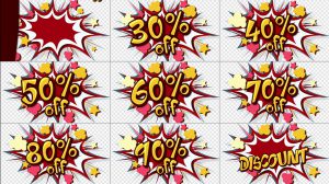 مجموعه ویدیوی موشن گرافیک ترانزیشن نمایش تخفیف Cartoon Sale Discount