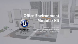 مجموعه مدل سه بعدی محیط اداری Office Environment Modular Kit