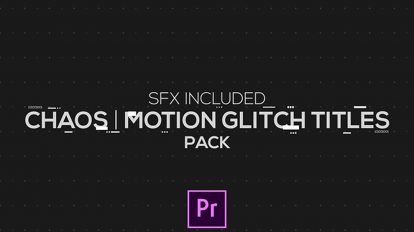 پروژه پریمیر موشن عناوین با افکت گلیچ Chaos Motion Glitch Titles