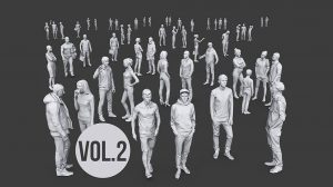 مجموعه مدل سه بعدی انسان Complete Lowpoly People Pack Vol 2