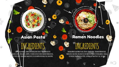 پروژه افترافکت تیزر تبلیغاتی منوی رستوران Recipes Menu Slideshow