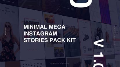 پروژه افترافکت استوری اینستاگرام مینیمال Minimal Mega Instagram Stories