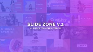 پروژه افترافکت نمایش اسلاید تایپوگرافی مدرن Slide Zone