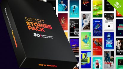 پروژه افترافکت مجموعه استوری اینستاگرام ورزشی Sport Stories Pack
