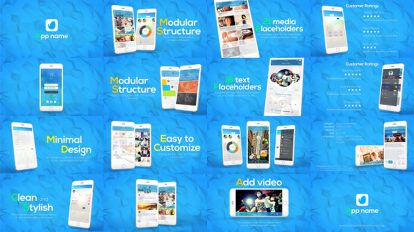 پروژه افترافکت تیزر تبلیغاتی اپلیکیشن موبایل App Promo