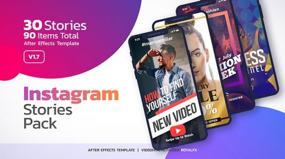 پروژه افترافکت مجموعه استوری برای اینستاگرام Instagram Stories Pack