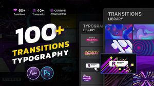 پروژه افترافکت مجموعه تایپوگرافی و ترانزیشن Transitions Typography Library