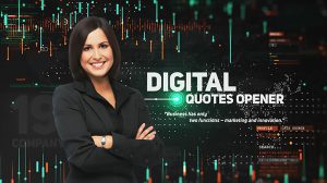 پروژه افترافکت افتتاحیه با نمایش نقل قول Digital Quotes Opener