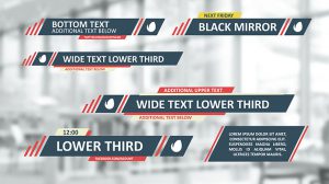 پروژه افترافکت عناوین زیرنویس فلت Flat Lines Lower Thirds