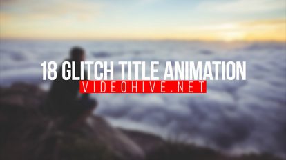 پروژه افترافکت مجموعه 18 عنوان متحرک با افکت گلیچ Glitch Titles