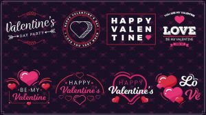 پروژه افترافکت نمایش عناوین ولنتاین Valentine's Day II