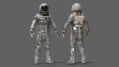 مدل سه بعدی لباس فضانورد ناسا Spacesuit Nasa Mercury Navy